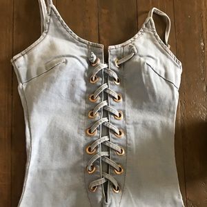 Denim light wash dress